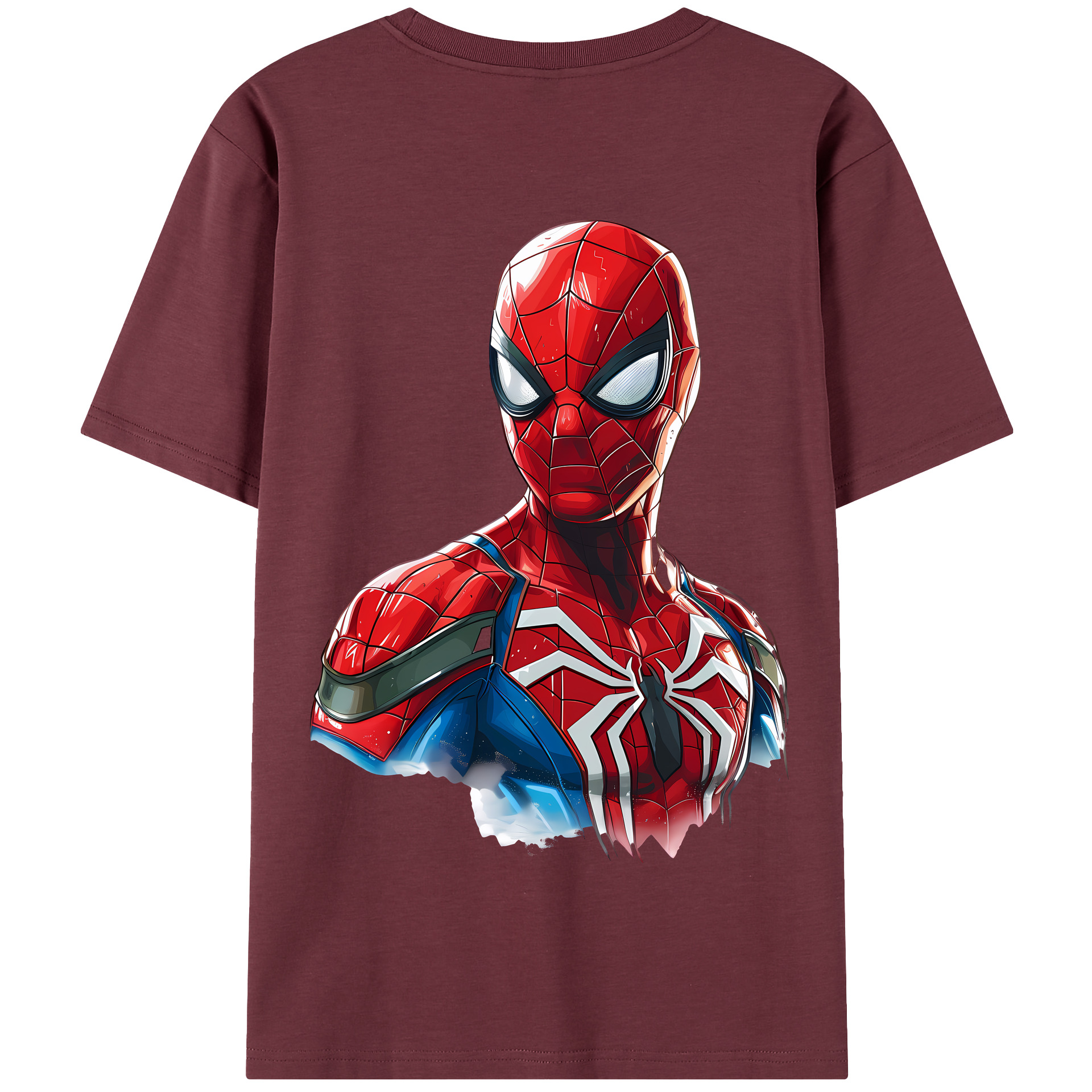 （画像用） Spider Man スパイダーマン 綿100％半袖Tシャツ（背面プリント）